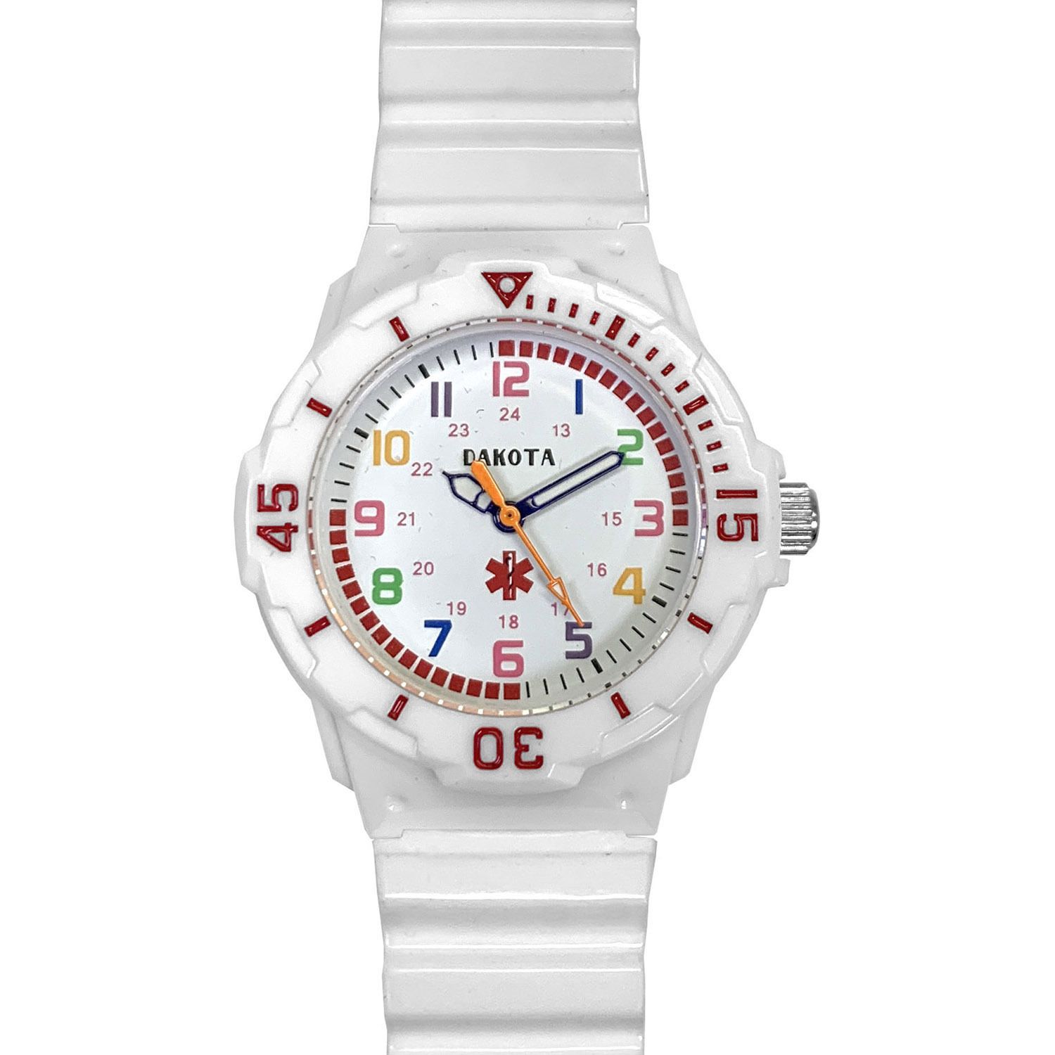 цена Женские миниатюрные белые пластиковые часы для медсестры Dakota