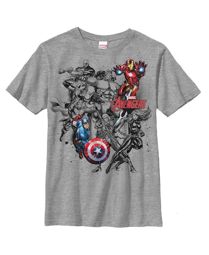 

Цветная детская футболка Железный человек Marvel, серый