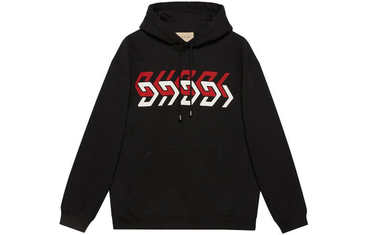 

Толстовка Gucci из джерси с зеркальным принтом, черный