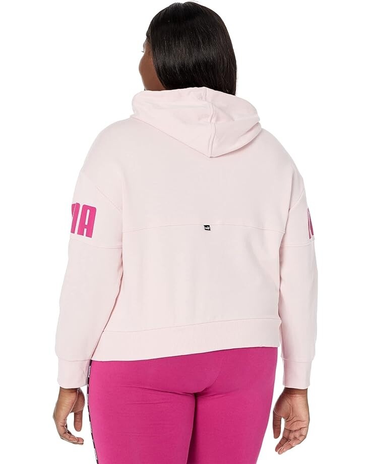 

Худи PUMA Plus Size Power Color-Block Hoodie, цвет Chalk Pink