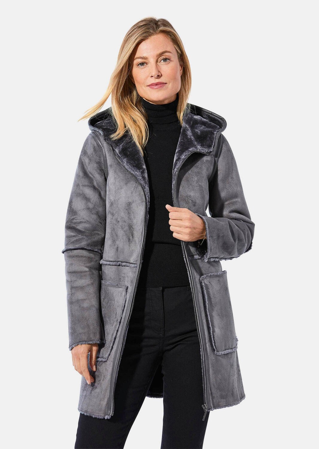 

Пуховик Weatherproof Since 1948 Mantel mit Kapuze, серый