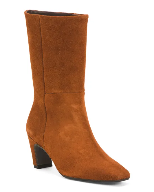 

Замшевые ботинки на каблуке Made In Spain Thalia Intentionally Blank, цвет Cognac