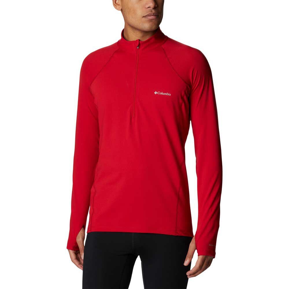 

Футболка с длинным рукавом Columbia Midweight Stretch Half Zip, красный