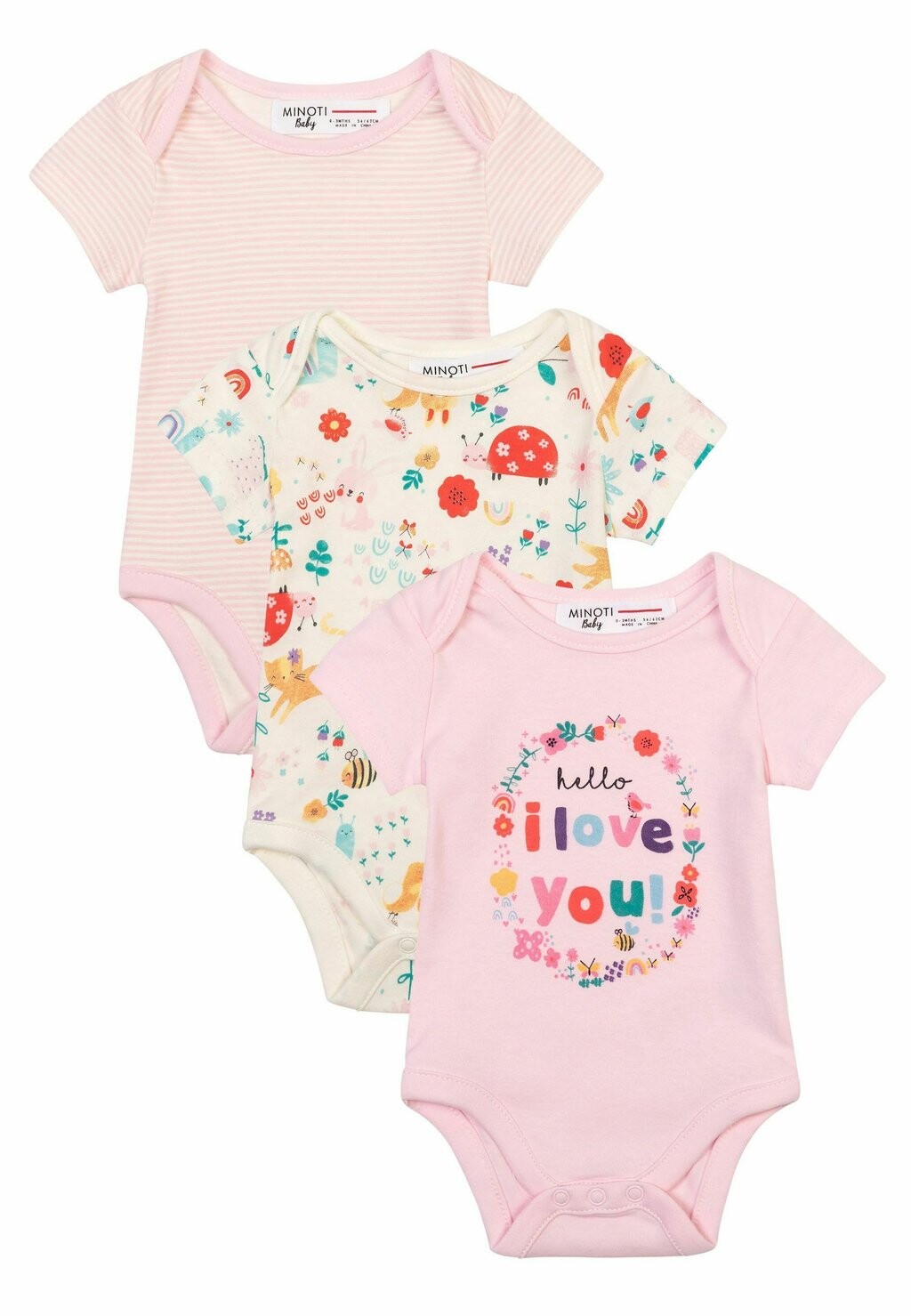 

Боди 3 PACK MINOTI, цвет coral /peach /white