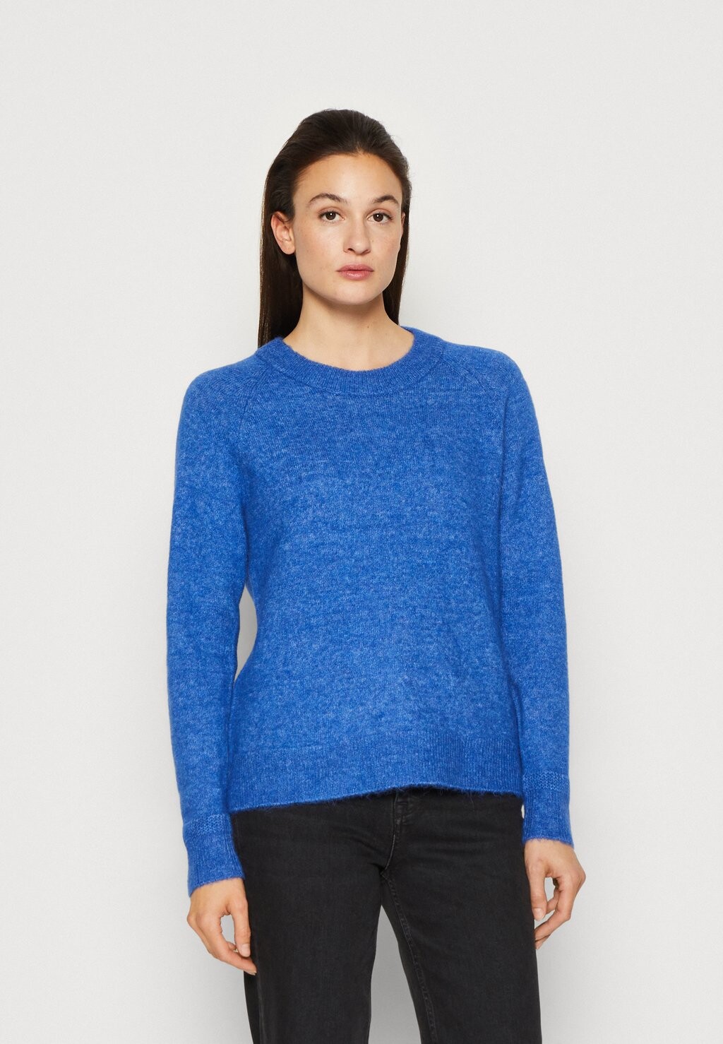 

Джемпер Selected Slflulu Ls O-Neck B, туманность синий/меланж