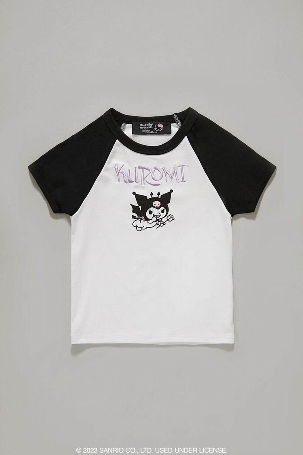 

Футболка Kuromi реглан для девочек Forever 21, черный