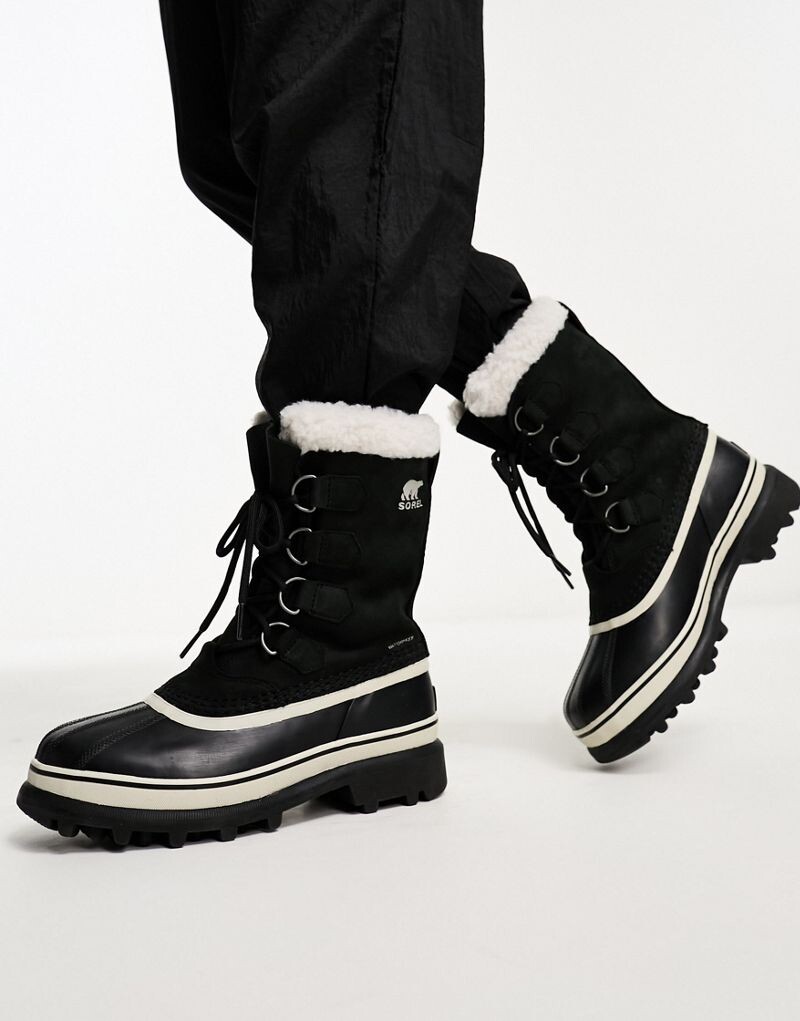 

Черные непромокаемые ботинки Sorel Caribou