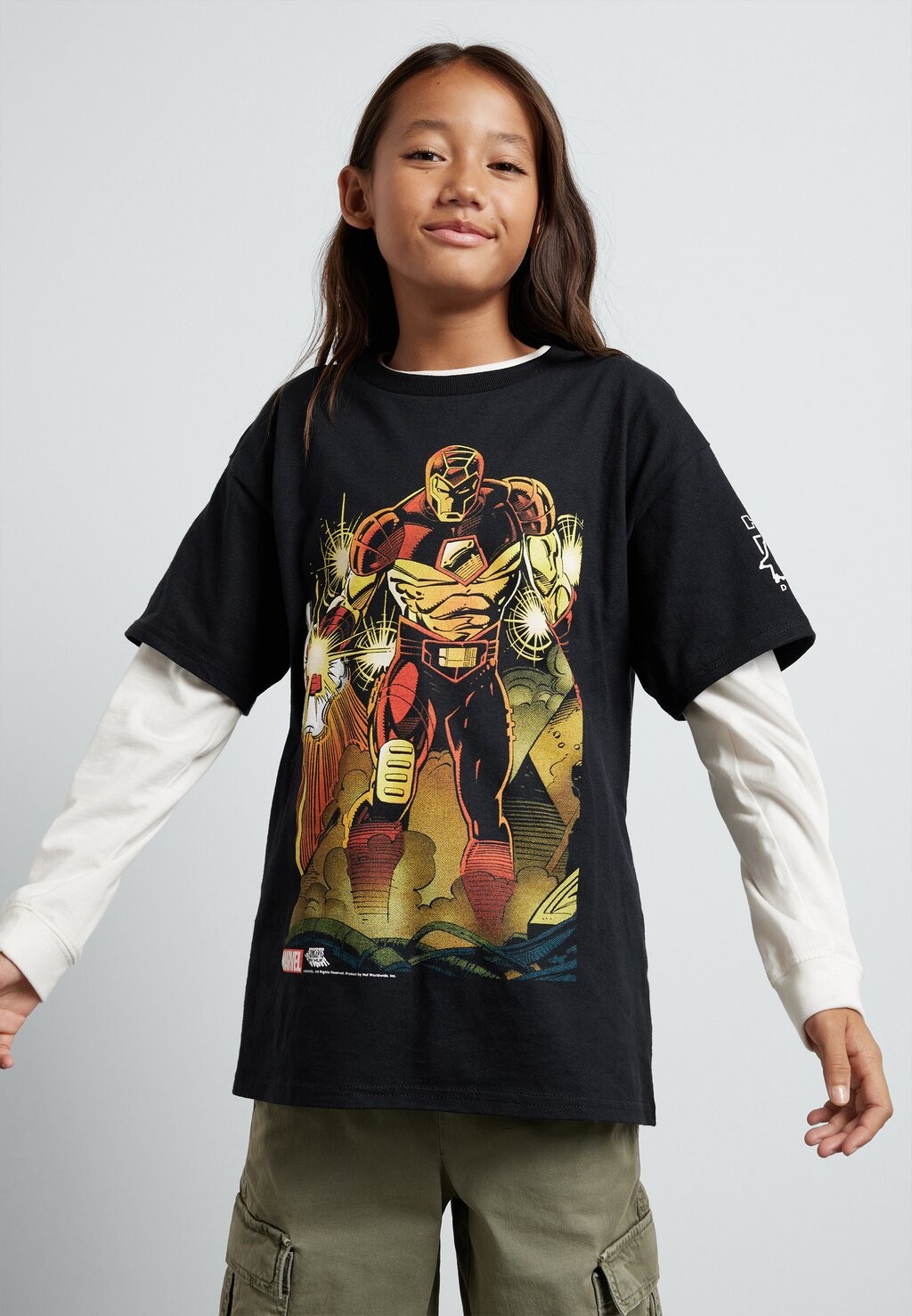 

Футболка с принтом I Am Iron Man Unisex HUF, черный