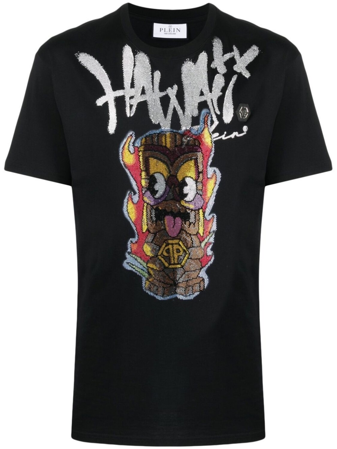 

Philipp Plein футболка Hawaii с принтом, черный