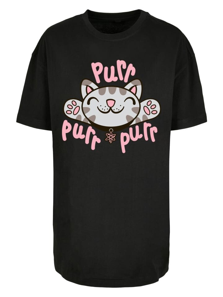 

Футболка F4NT4STIC Oversized Boyfriend Tee Big Bang Theory TV Serie Soft Kitty Purr, черный