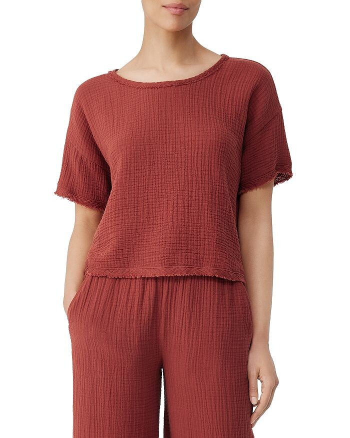 

Топ с короткими рукавами из органического хлопка Eileen Fisher