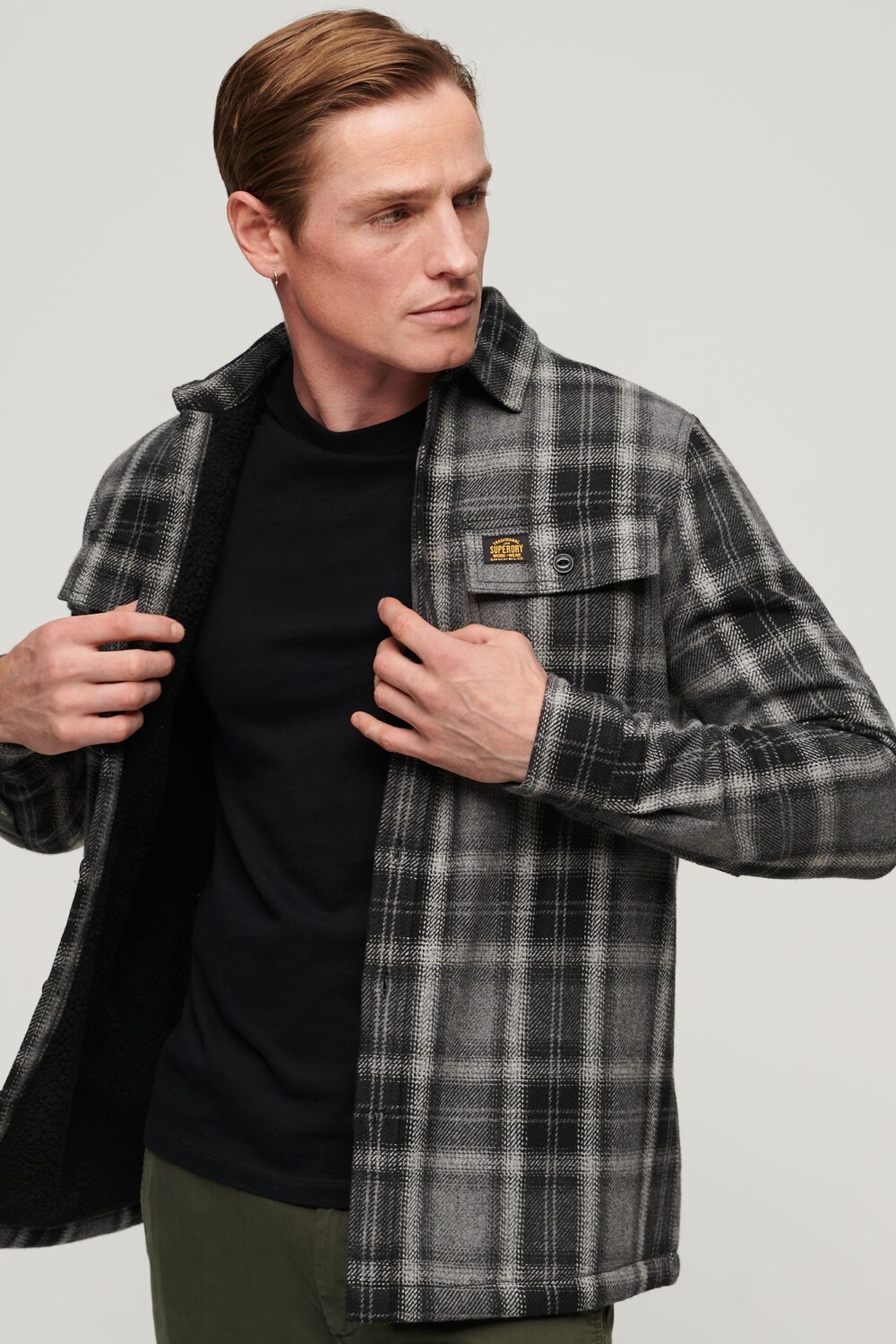 

Шерстяная рубашка Miller Superdry, черный