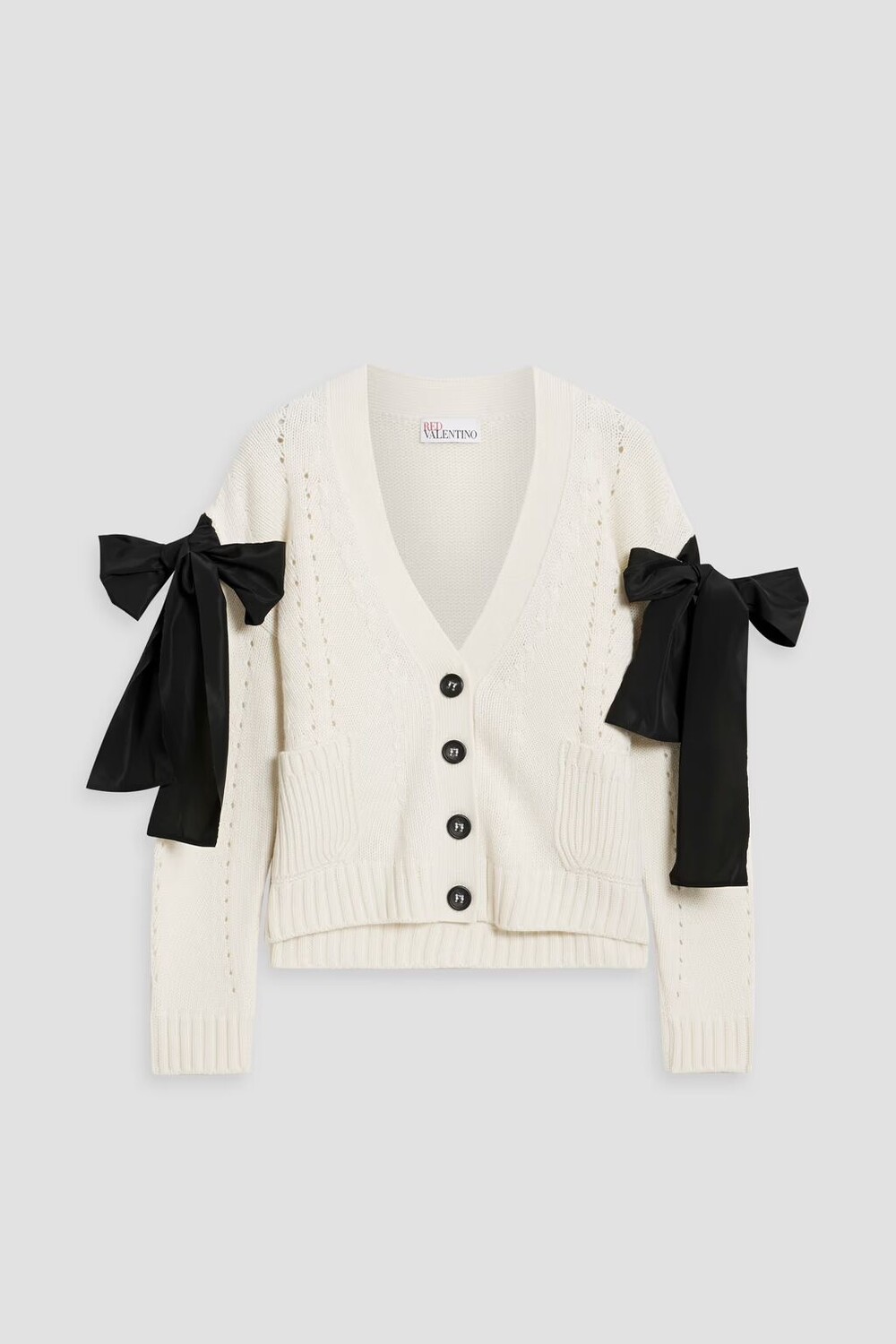 

Кардиган вязки пуантами с бантом Redvalentino, слоновая кость