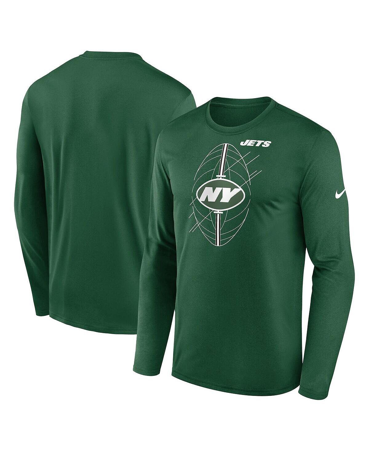 

Мужская зеленая футболка с длинным рукавом New York Jets Legend Icon Nike