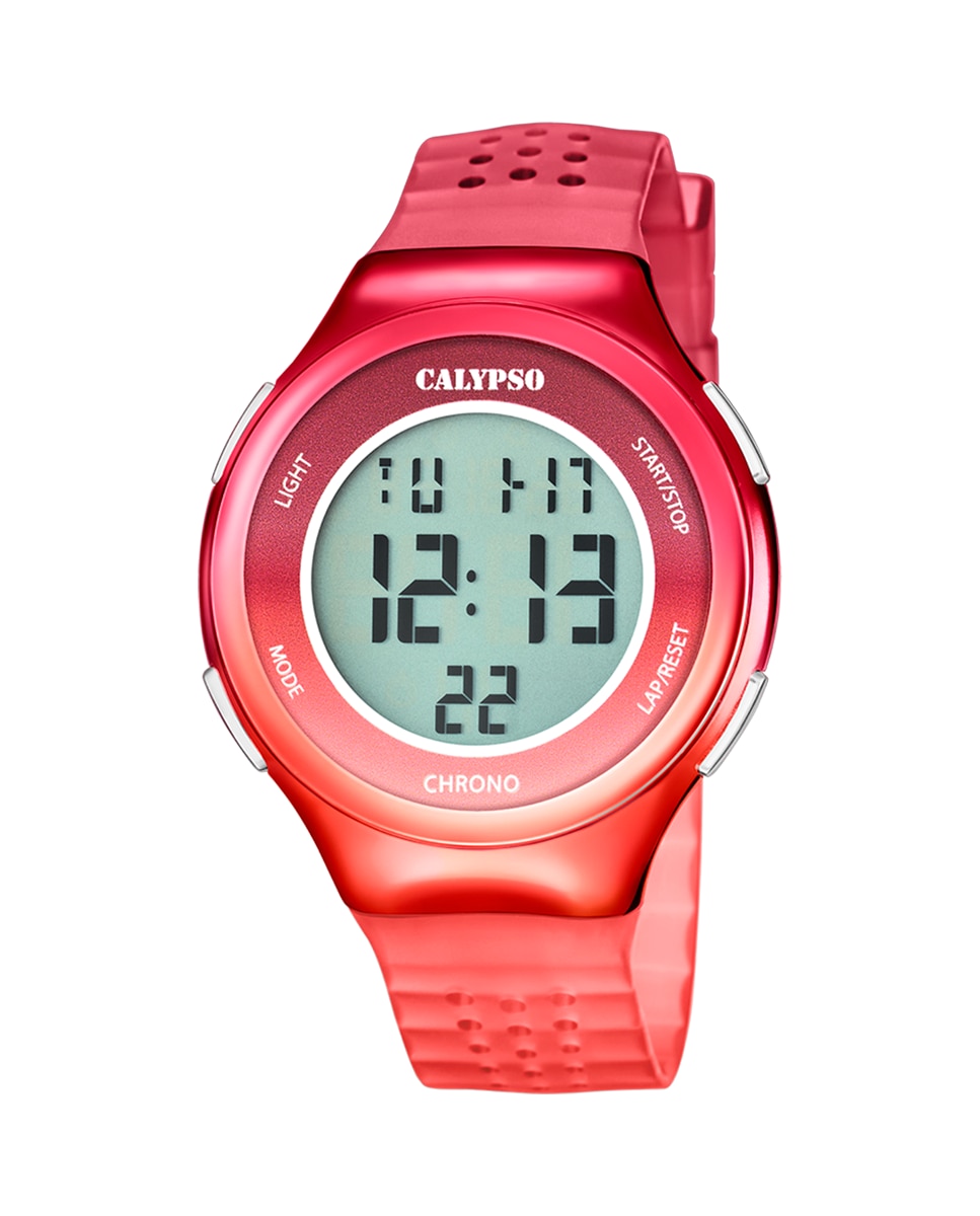 K5841/5 Цветные красные резиновые часы Calypso, красный декор настенный 20 1х50 5 calypso 1 аквамарин