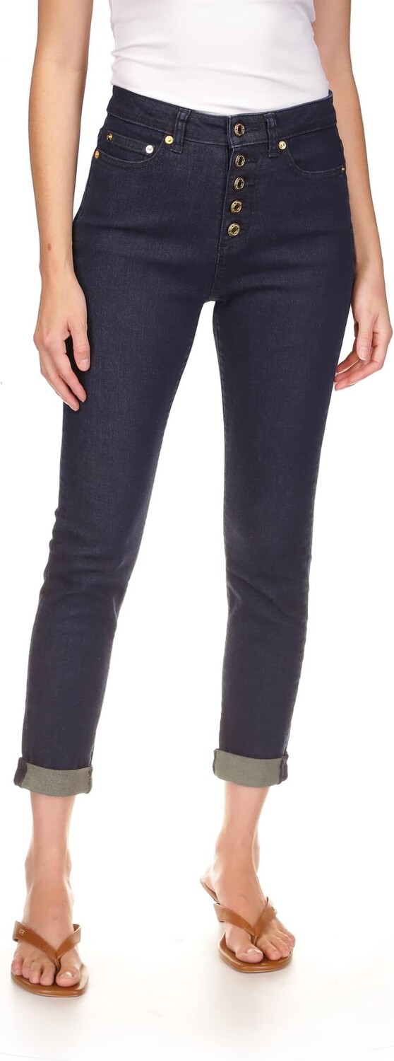 

Джинсы High-Rise Crop Skinny Selma Jeans in Dark Rinse Wash MICHAEL Michael Kors, цвет Dark Rinse Wash