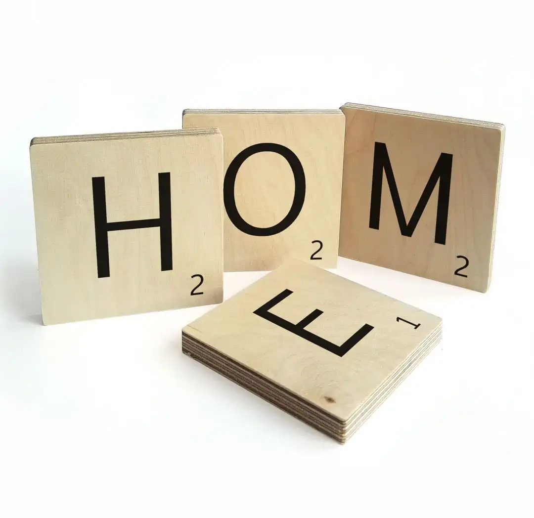 

Wall-Art настенная надпись "Декоративные буквы Scrabble Home", (набор, 4 шт., красивое украшение на стену), деревянная вывеска-коллаж 20х20х0,9 см, цвет B/H/T: 10 cm x 10 cm x 0,9 cm