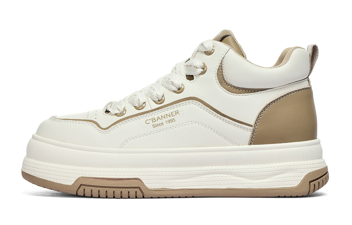 

Кроссовки C°BANNER Skateboarding Shoes Women's High-top Beige, бежевый
