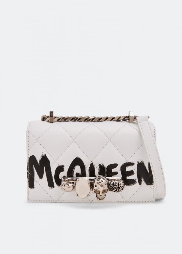 

Сумка кросс-боди ALEXANDER MCQUEEN Mini jewelled satchel, белый