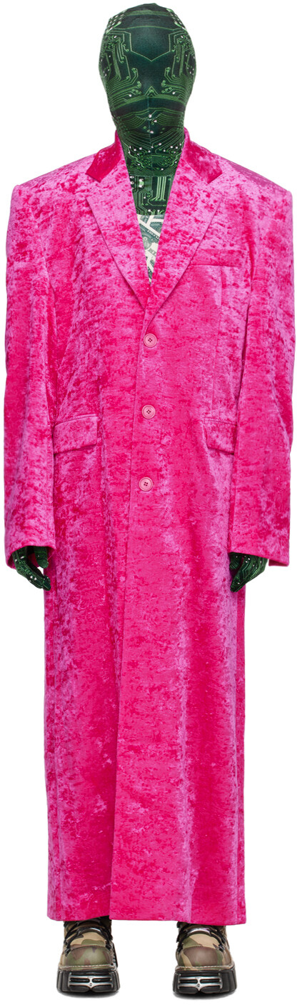 

Розовое пальто на пуговицах VETEMENTS, Розовый