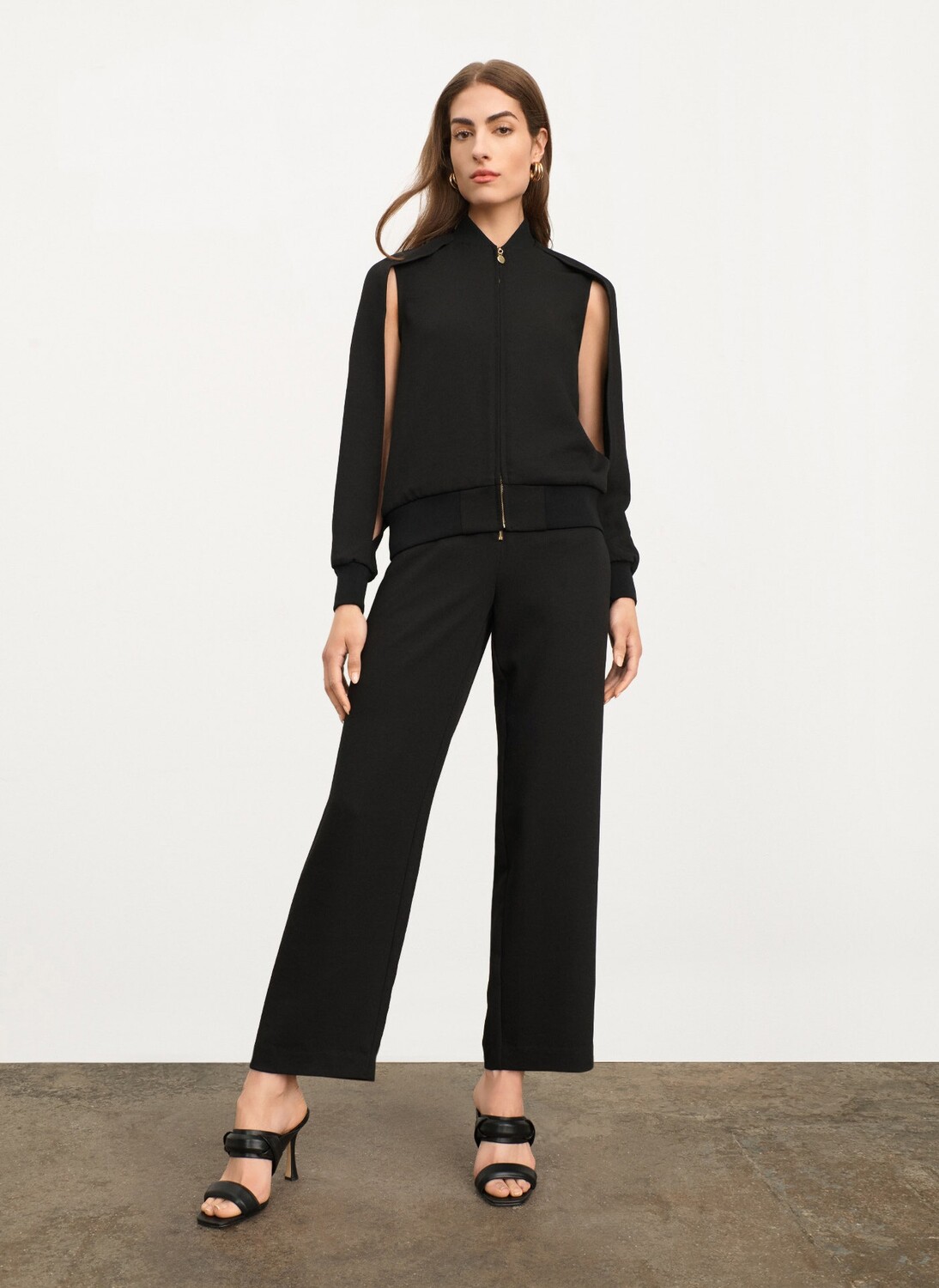 

Куртка с прорезанными рукавами Donna Karan, Черный