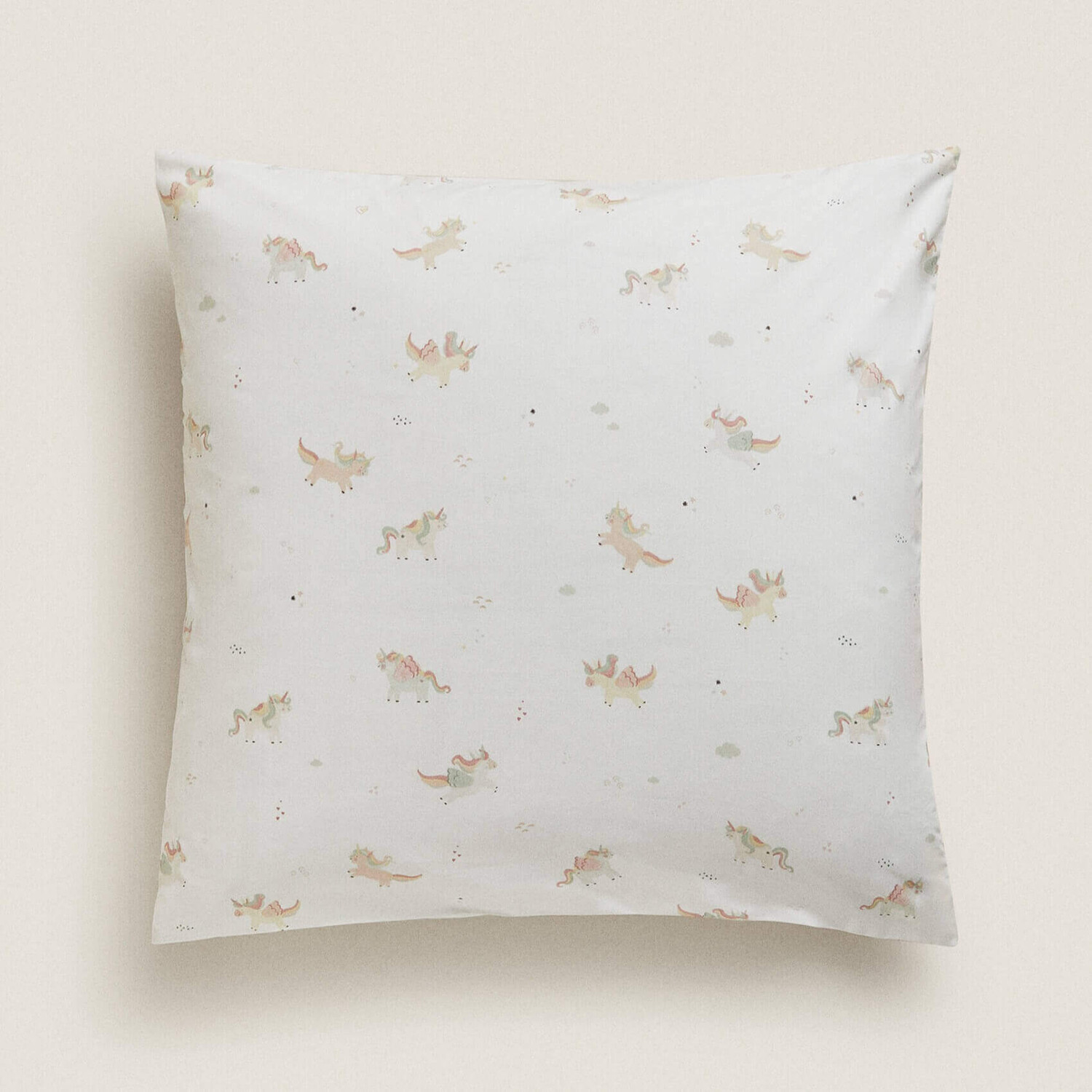 

Наволочка Zara Home Unicorn Print, белый/бежевый