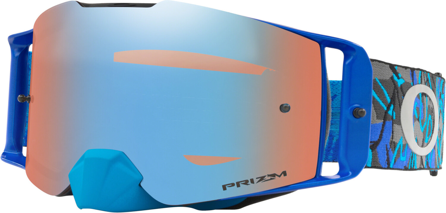 

Очки Oakley Front Line Camo Vine для мотокросса, синий/желто-красный