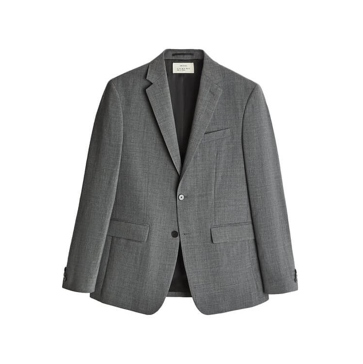 

Пиджак Zara 100% Wool Suitl, серый