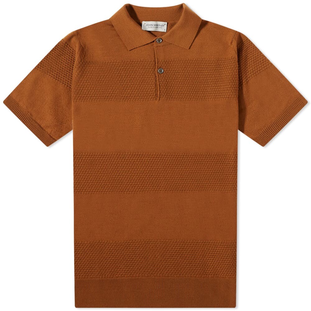 

Футболка John Smedley Textured Stripe Knit Polo