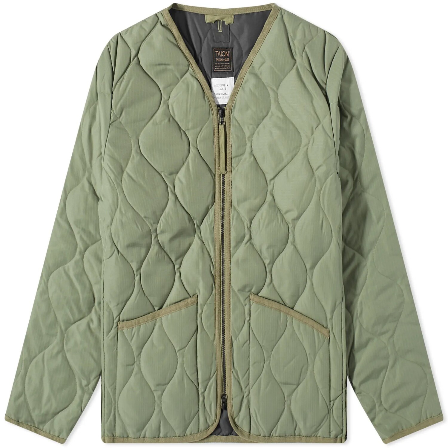 

Куртка Taion Military Zip Down, светло-зеленый