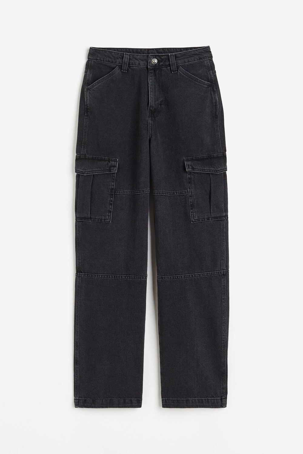 

Брюки H&M Denim Cargo, черный