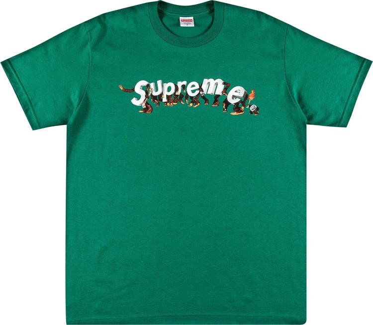Футболка Supreme Apes Tee 'Light Pine', зеленый футболка supreme manhattan tee light pine зеленый