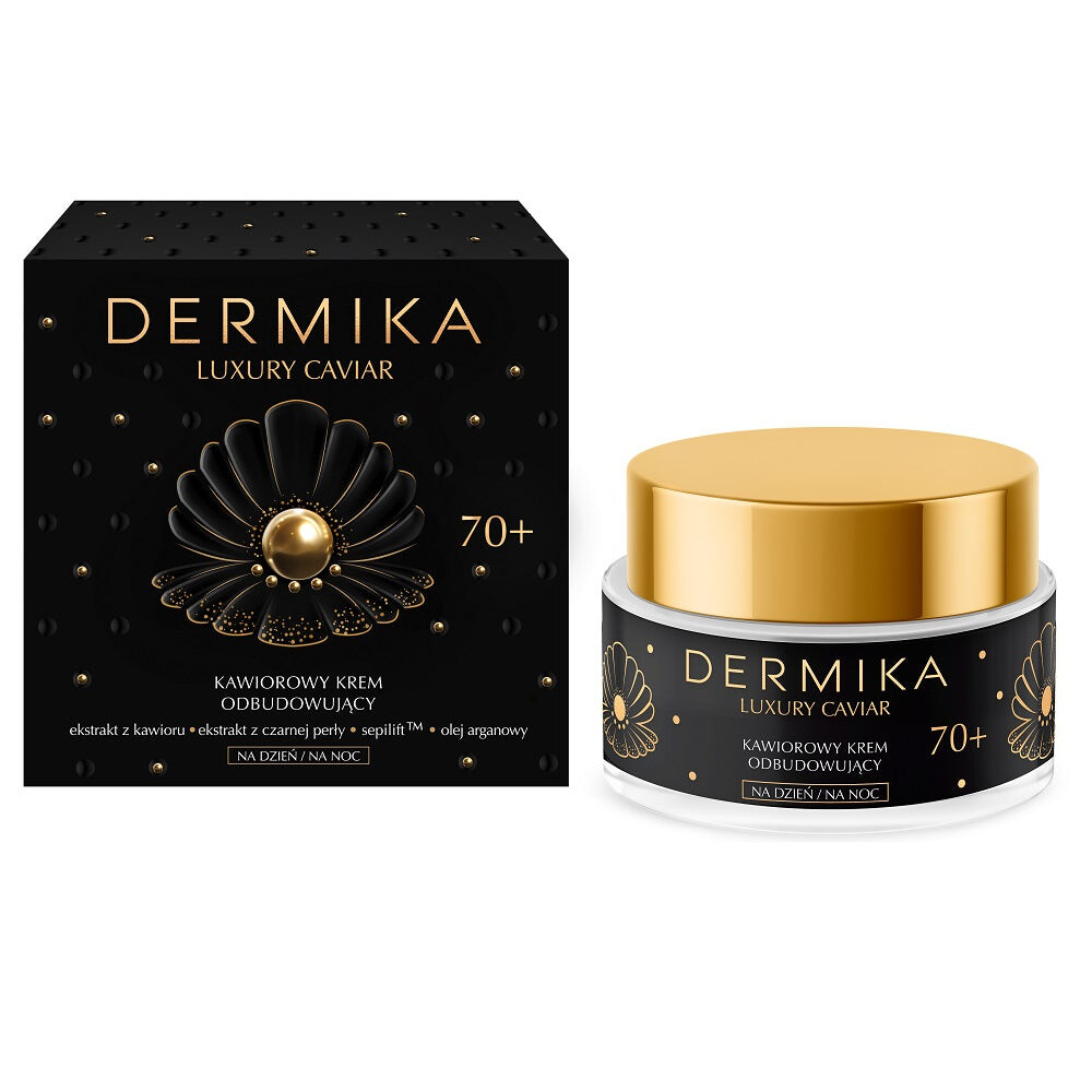 

Dermika Luxury Caviar 70+ Восстанавливающий дневной и ночной крем с икрой 50 мл