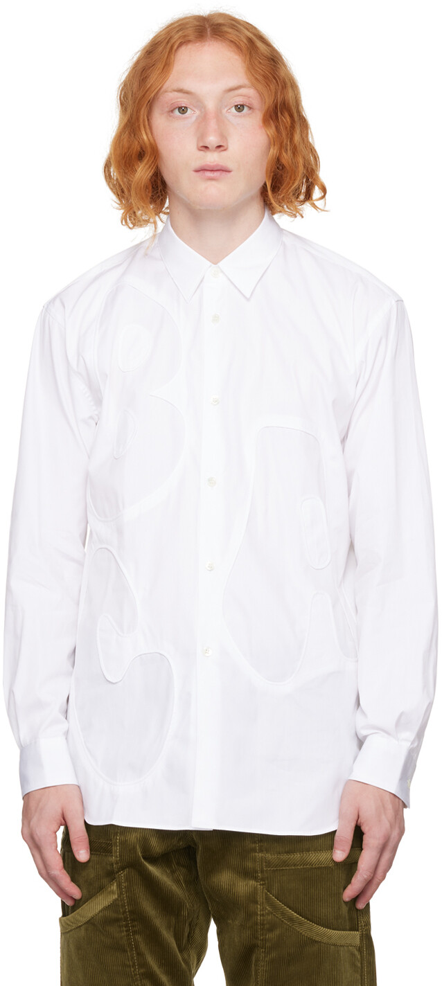 

Белая рубашка с нашивками Comme des Garçons Shirt