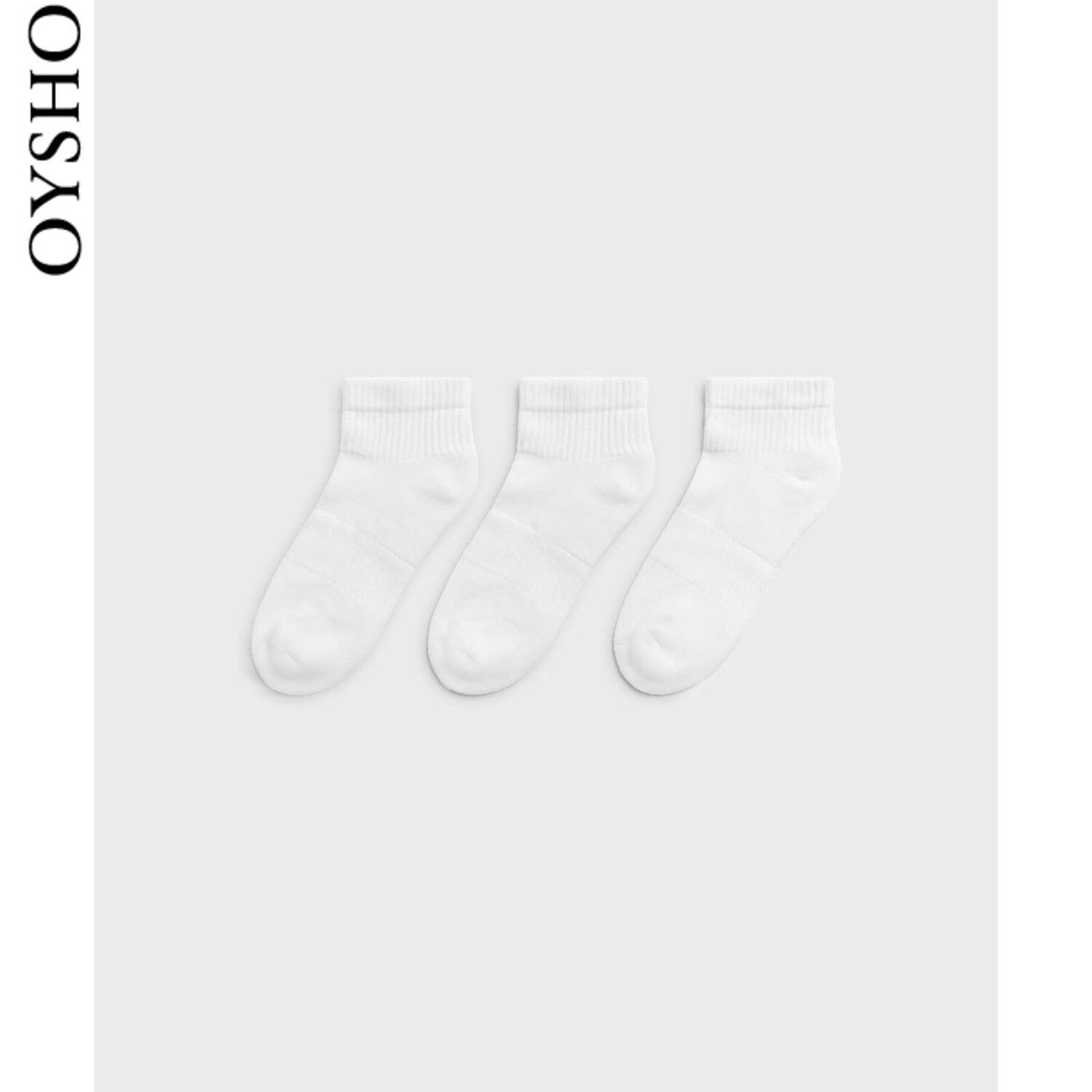 

Носки-лодочки Oysho, 3 пары, Белый