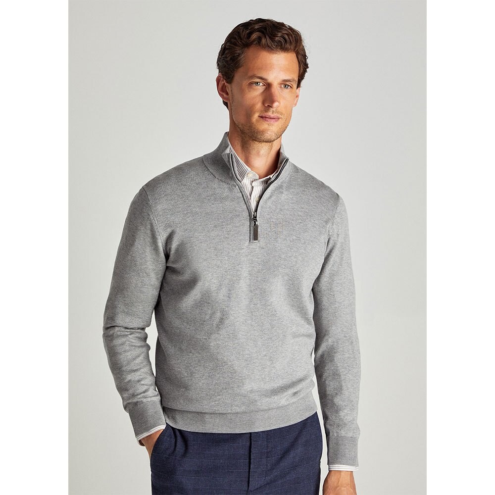 

Свитер Façonnable Cosilk Half Zip, серый