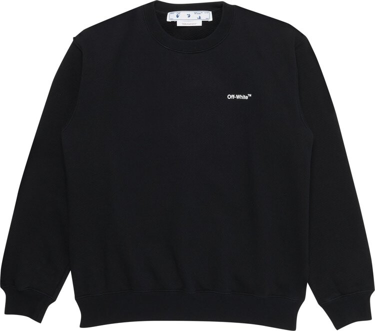 

Толстовка Off-White Diag Regular Crewneck 'Black/White', черный