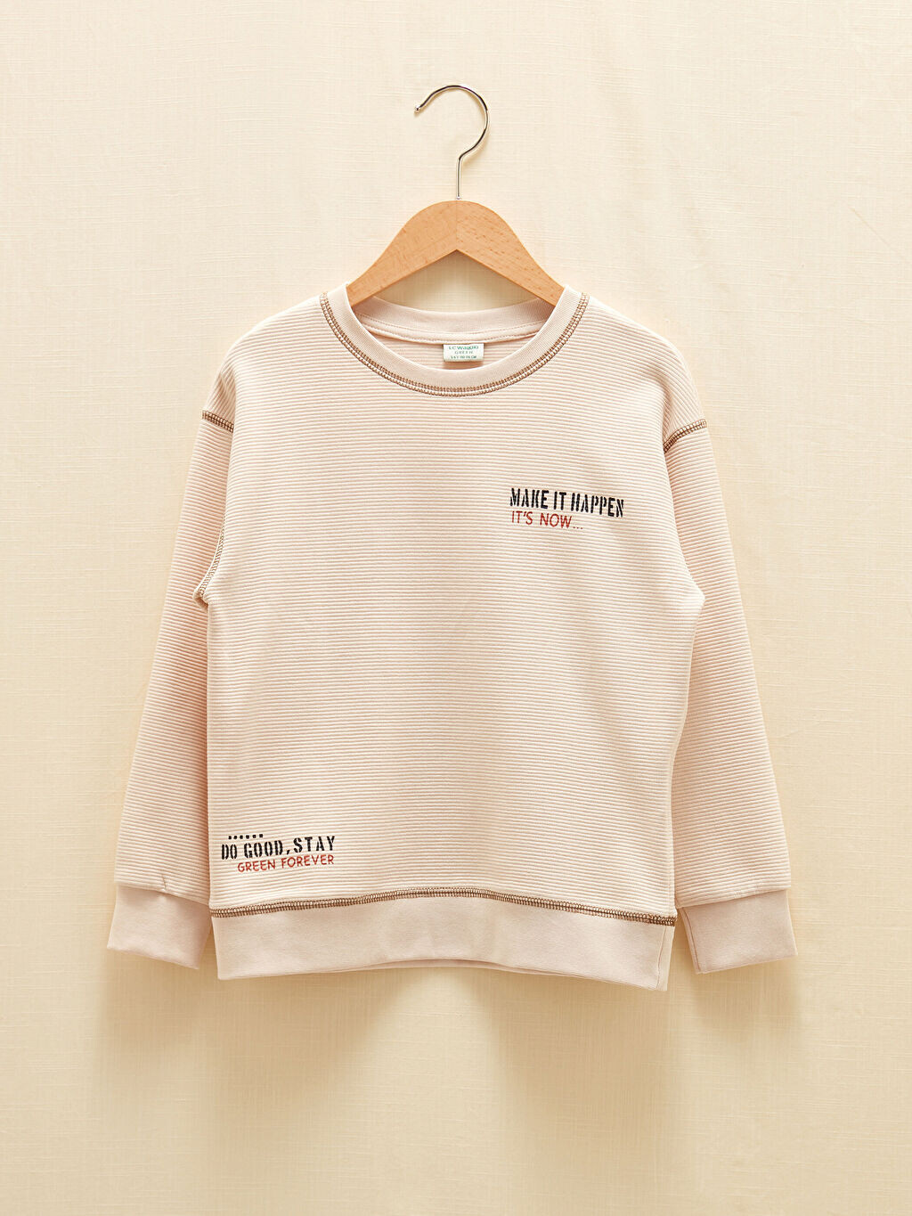 

Толстовка для мальчиков из органического хлопка с круглым вырезом и длинными рукавами LCW Kids