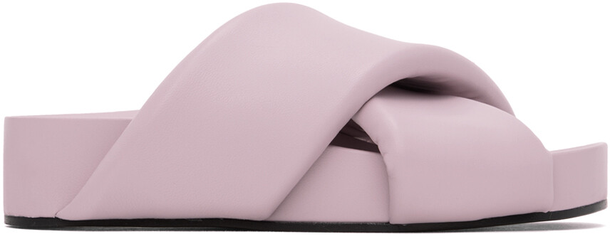 

Пурпурные массивные сандалии с запахом Jil Sander