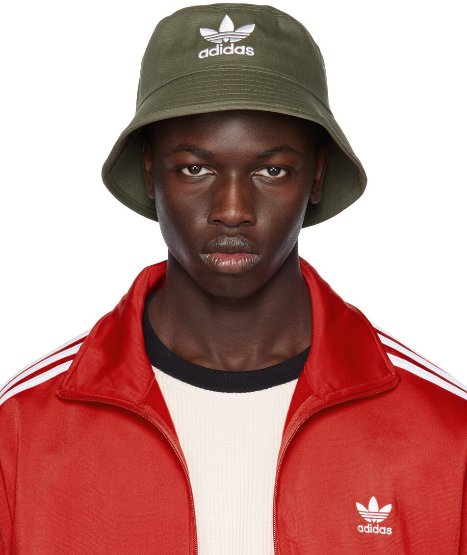 

Панама цвета хаки с трилистником adidas Originals