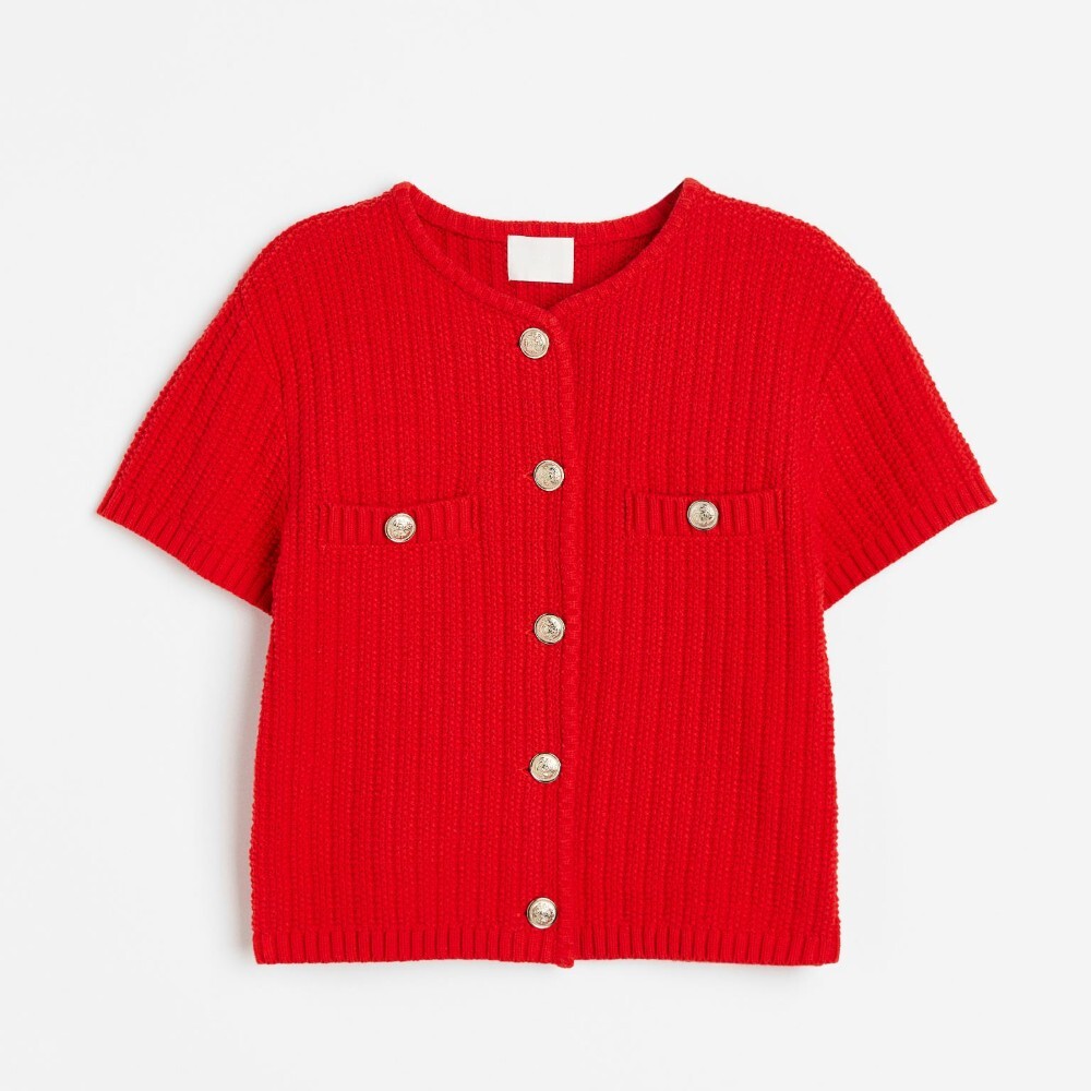 

Кардиган H&M Structured-knit, красный