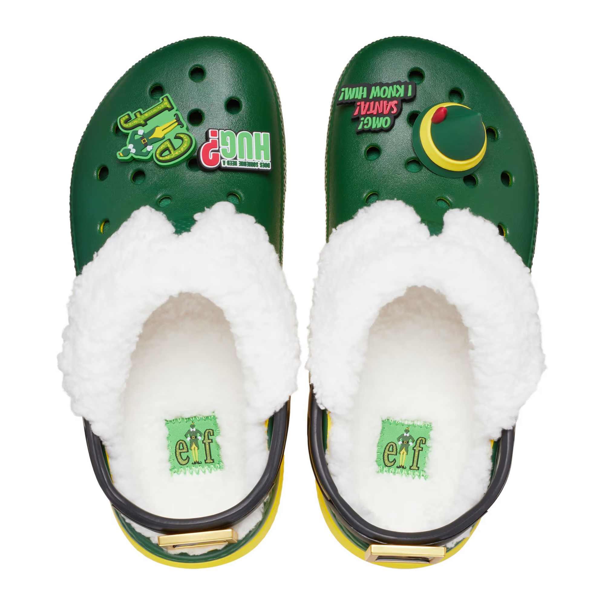 Сабо Crocs Classic x Elf, зеленый классические сабо crocs цвет arctic