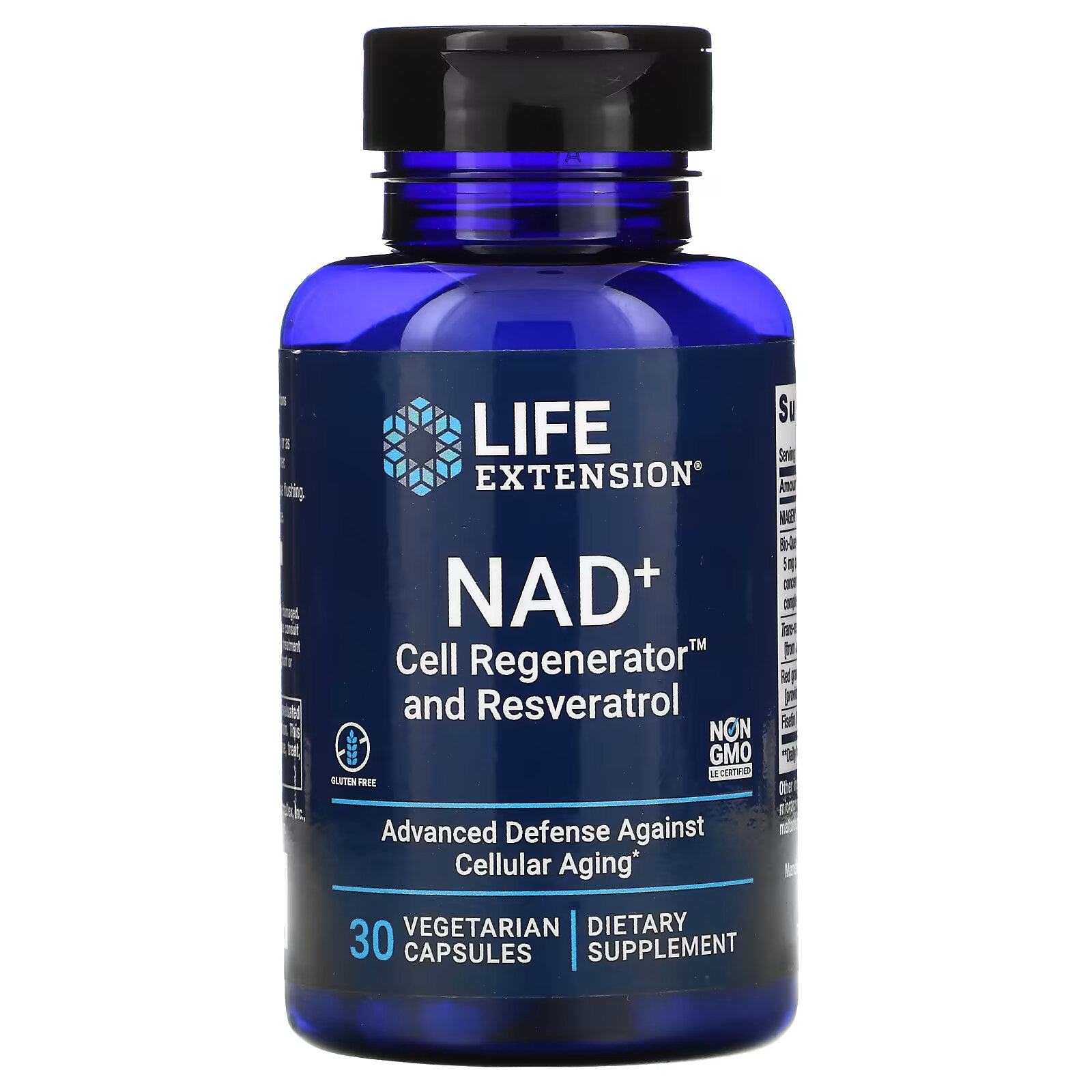 Life Extension, NAD+ Cell Regenerator, с ресвератролом, 30 вегетарианских капсул life extension nad cell regenerator с ресвератролом 30 вегетарианских капсул