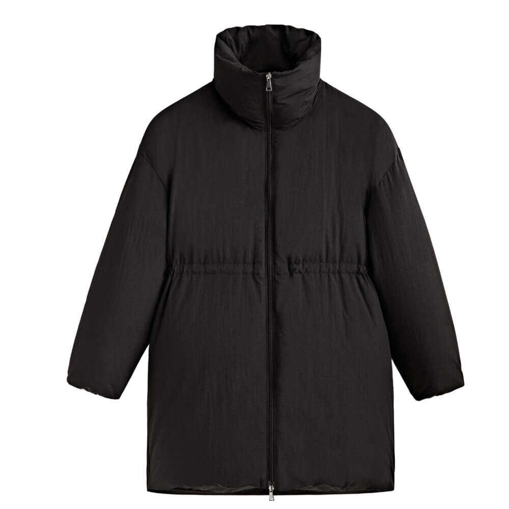 

Пуховик Massimo Dutti Without Topstitching, черный