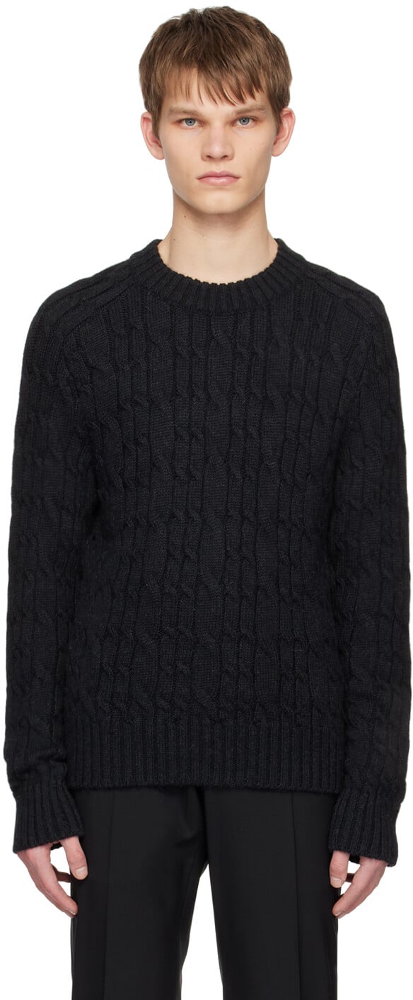 

Черный свитер с круглым вырезом TOM FORD