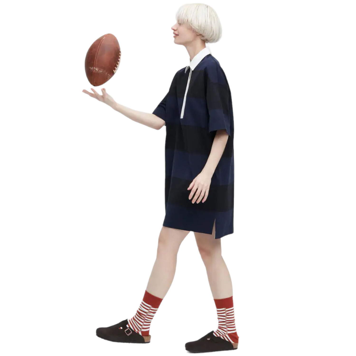 

Платье Uniqlo x JW Anderson Striped Polo Short Sleeved, синий