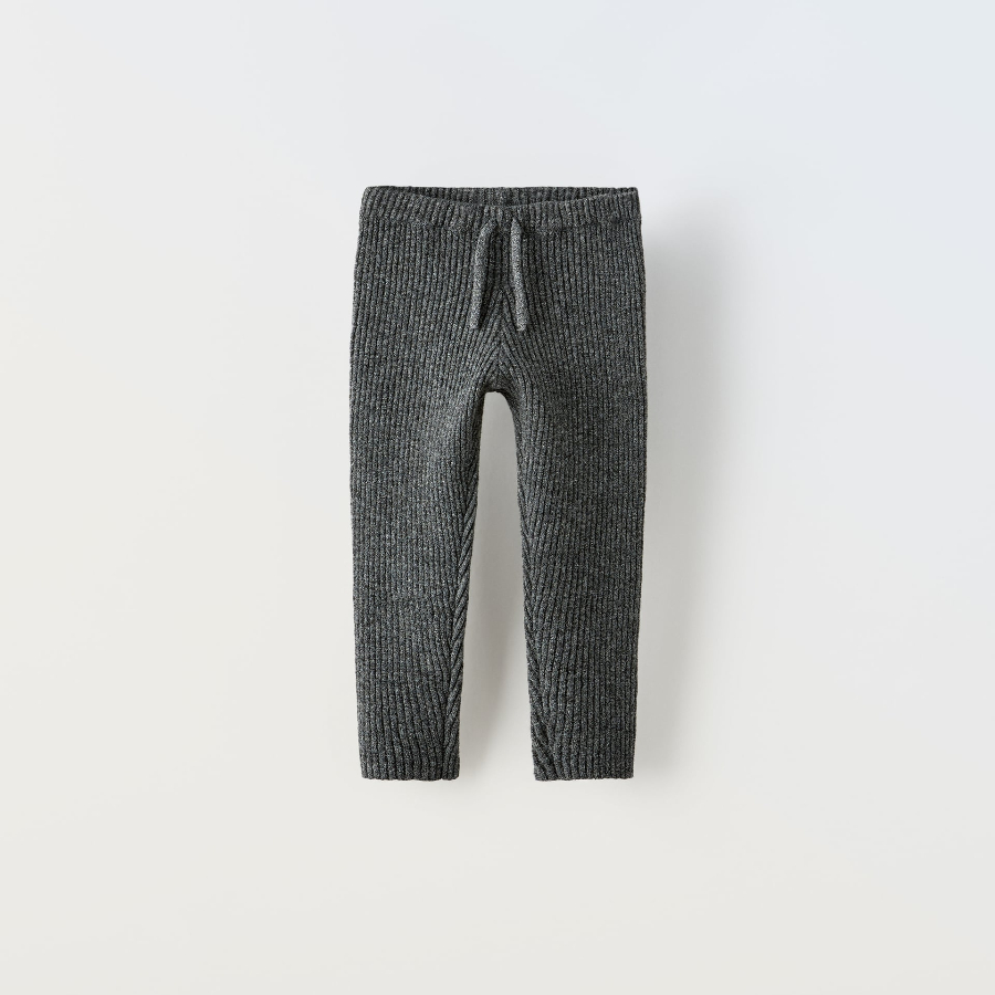 Леггинсы для девочки Zara Soft-touch Knit, серый
