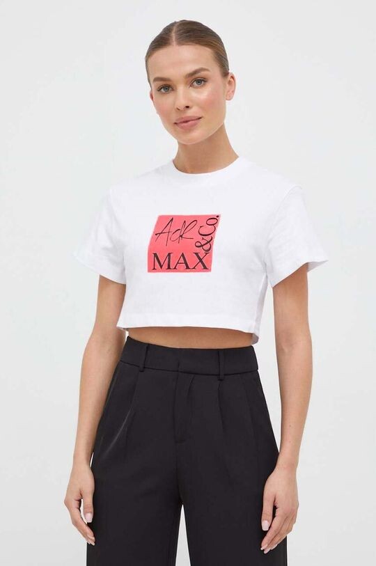 

МАКС&Ко. хлопковая футболка из коллаборации с Anna Dello Russo Max&Co., белый