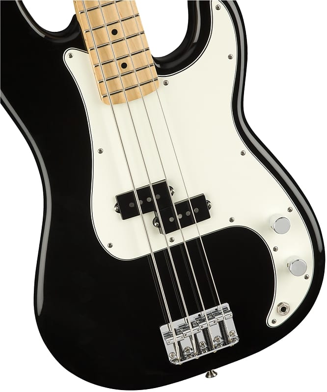 Fender Players Series Precision Bass, черная отделка с кленовой накладкой грифа Player Precision Bass