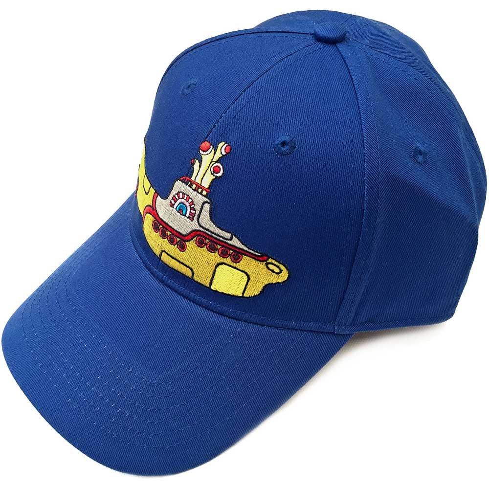 желтая шапка с изображением подводной лодки the beatles черный Желтая бейсболка с ремешком на спине Submarine Beatles, синий